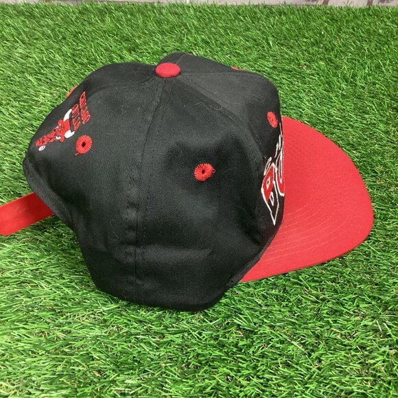 Vintage 90s Chicago Bulls Snapback Cap Hat - Picture 6 of 9